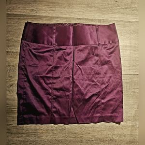 Forever 21 metallic purple satin like mini pencil skirt women's size large